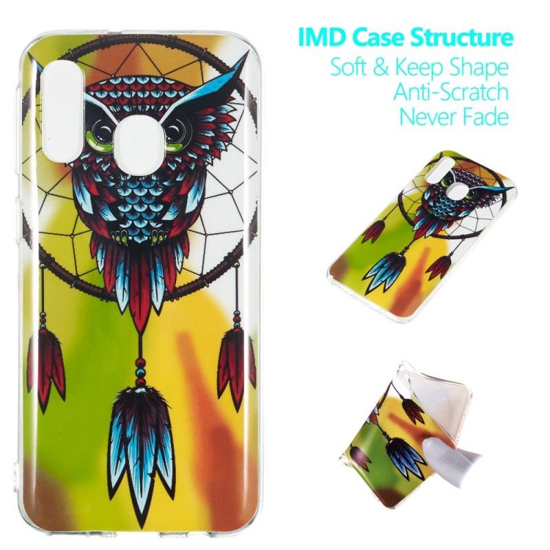Hoesje Samsung Galaxy A40 Fluorescerende Uil Dromenvanger