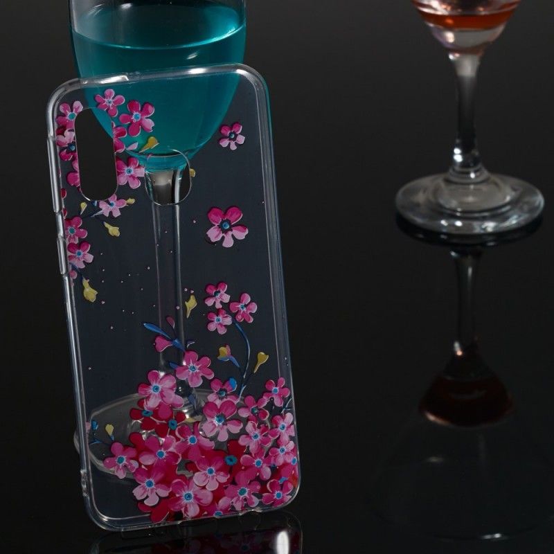 Hoesje Samsung Galaxy A40 Kleine Roze Tuin