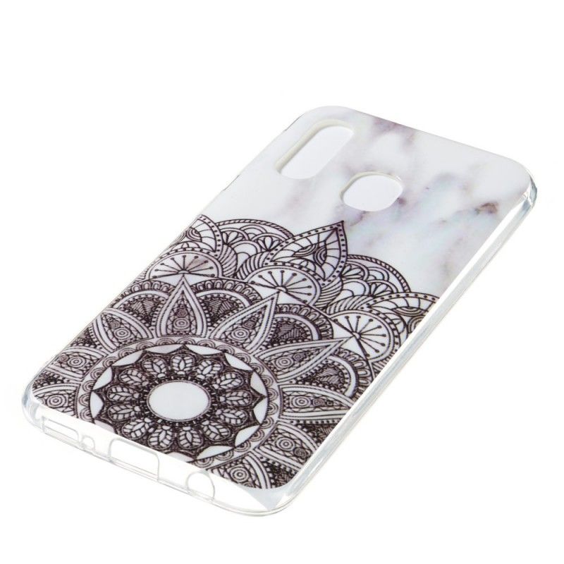 Hoesje Samsung Galaxy A40 Telefoonhoesje Gemarmerde Mandala