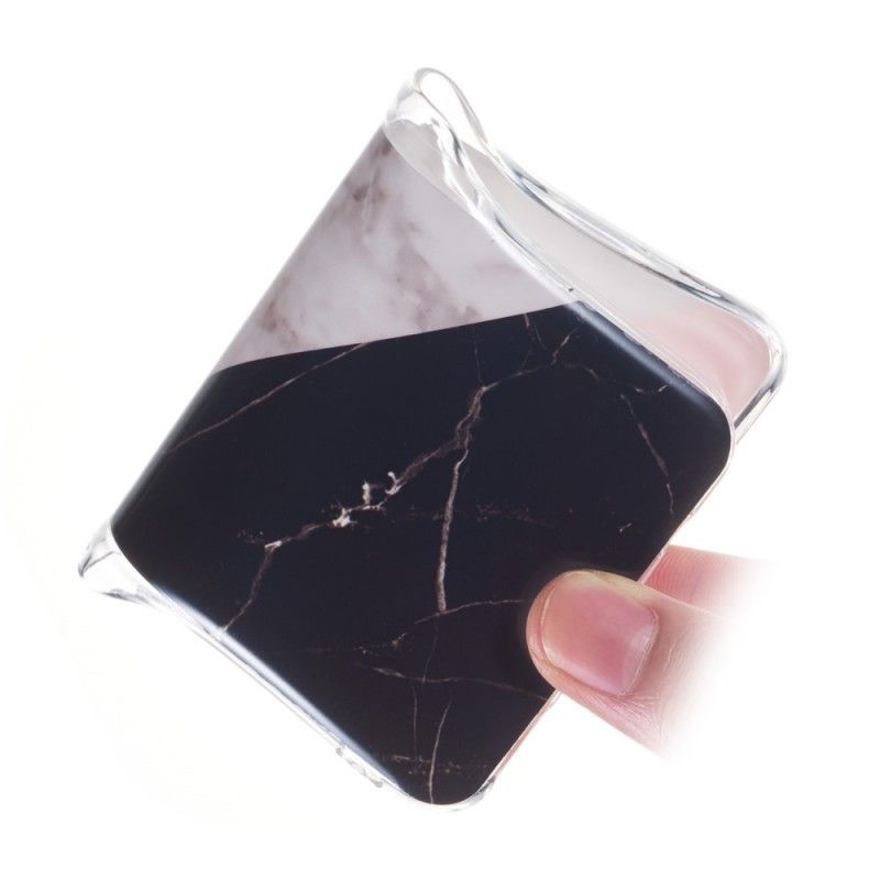 Hoesje Samsung Galaxy A40 Telefoonhoesje Geometrisch Marmereffect