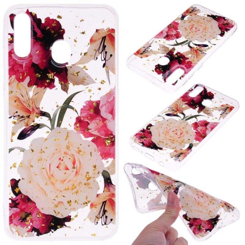 Hoesje Samsung Galaxy A40 Transparante Mooie Boeketten