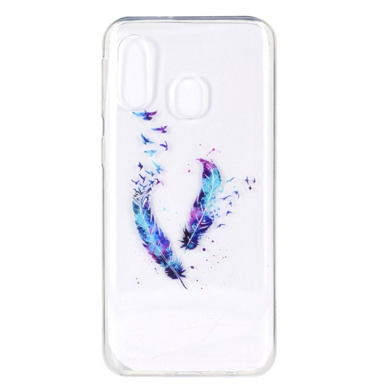 Hoesje Samsung Galaxy A40 Transparante Veren