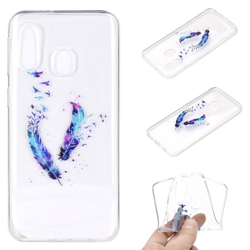 Hoesje Samsung Galaxy A40 Transparante Veren