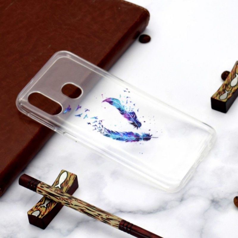 Hoesje Samsung Galaxy A40 Transparante Veren