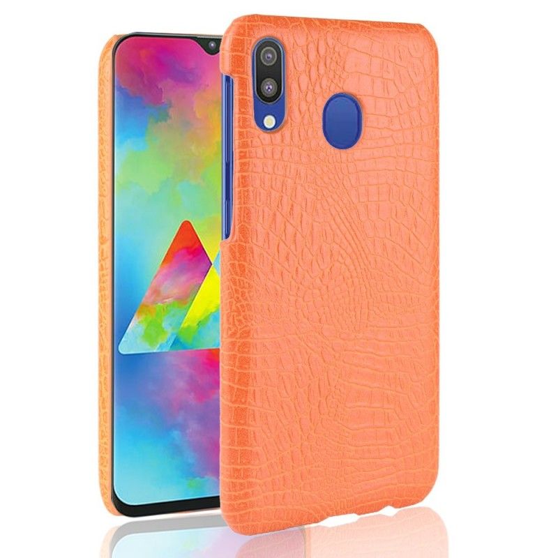 Hoesje Samsung Galaxy A40 Wit Zwart Krokodillenhuideffect