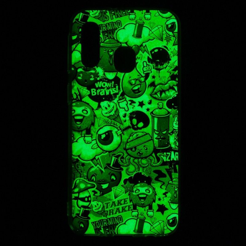 Hoesje voor Samsung Galaxy A40 Fluorescerende Waanzin