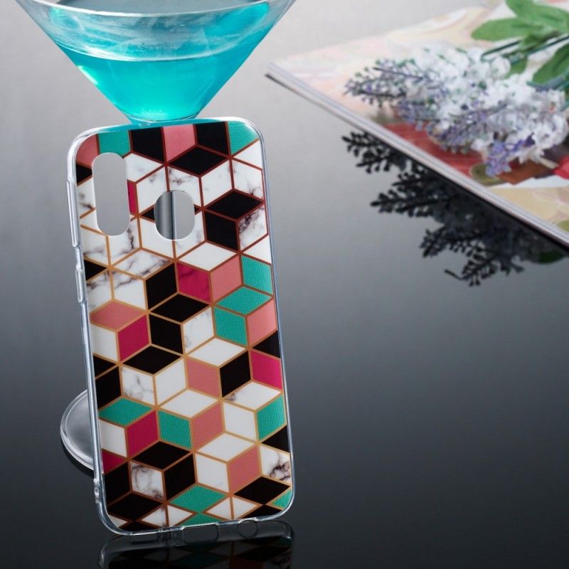 Hoesje voor Samsung Galaxy A40 Gekleurde Blokjes