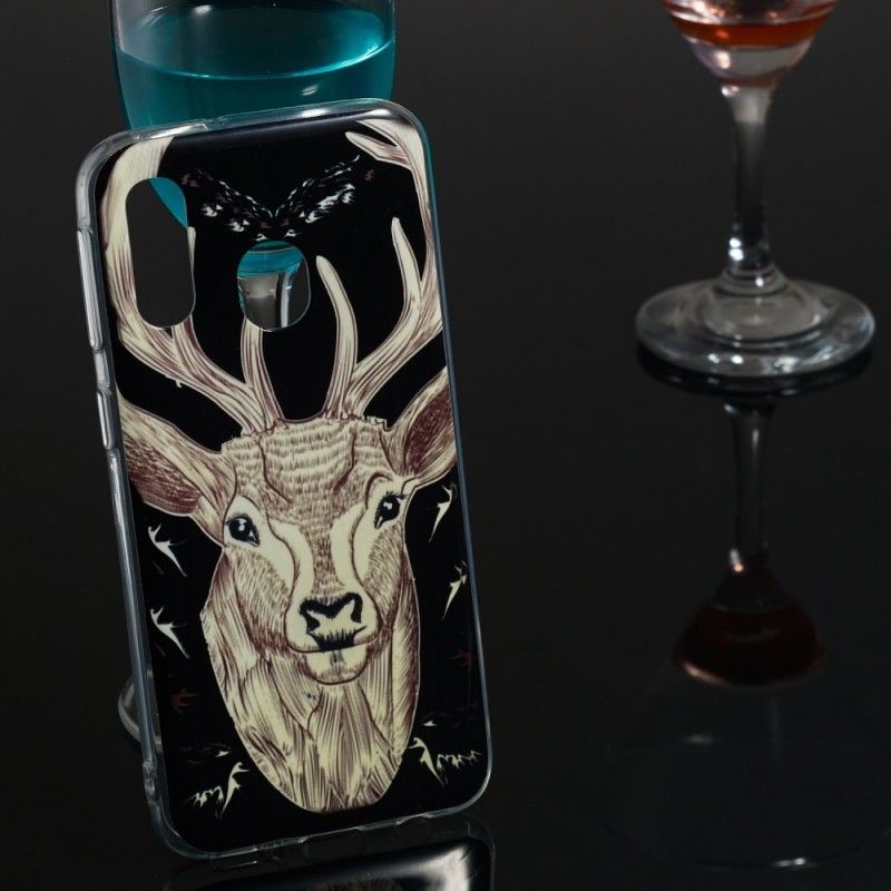 Hoesje voor Samsung Galaxy A40 Majestueus Fluorescerend Hert