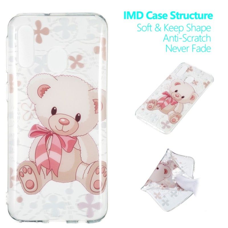 Hoesje voor Samsung Galaxy A40 Mooie Teddybeer