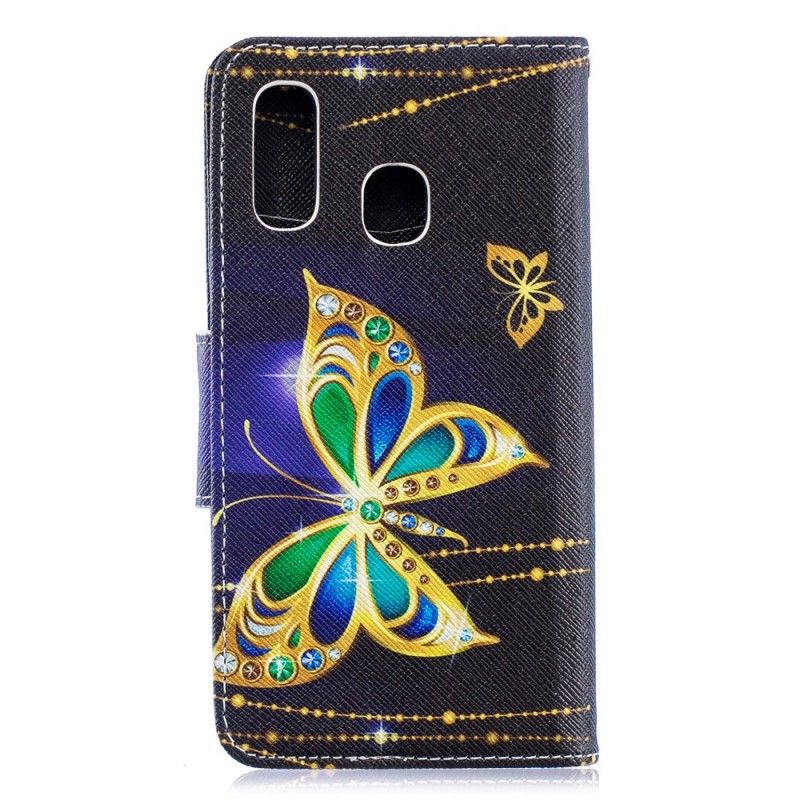 Leren Hoesje Samsung Galaxy A40 Magische Vlinder