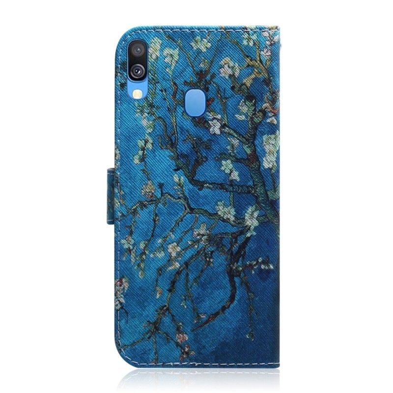 Leren Hoesje Samsung Galaxy A40 Telefoonhoesje Bloeiende Boomtak