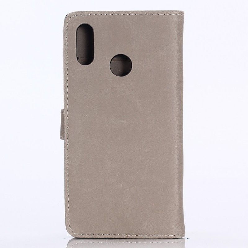 Leren Hoesje Samsung Galaxy A40 Zwart Retro Kunstleer