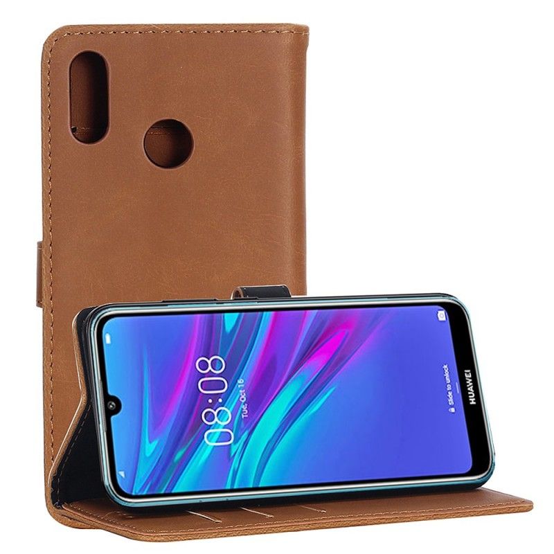 Leren Hoesje Samsung Galaxy A40 Zwart Retro Kunstleer