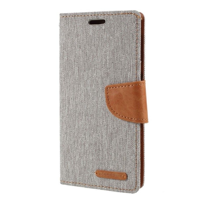 Leren Hoesje voor Samsung Galaxy A40 Grijs Zwart Tweekleurig Kwikweefsel