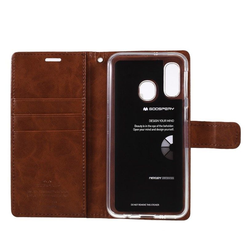 Leren Hoesje voor Samsung Galaxy A40 Magenta Rood Kwik Kunstleer