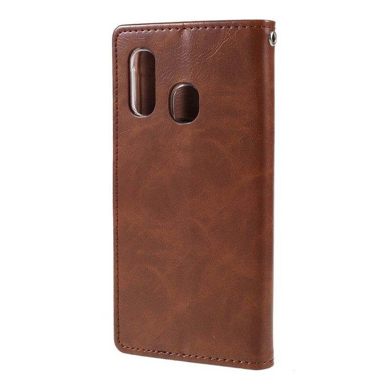 Leren Hoesje voor Samsung Galaxy A40 Magenta Rood Kwik Kunstleer
