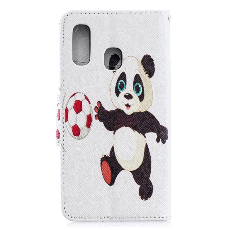 Leren Hoesje voor Samsung Galaxy A40 Pandapoot