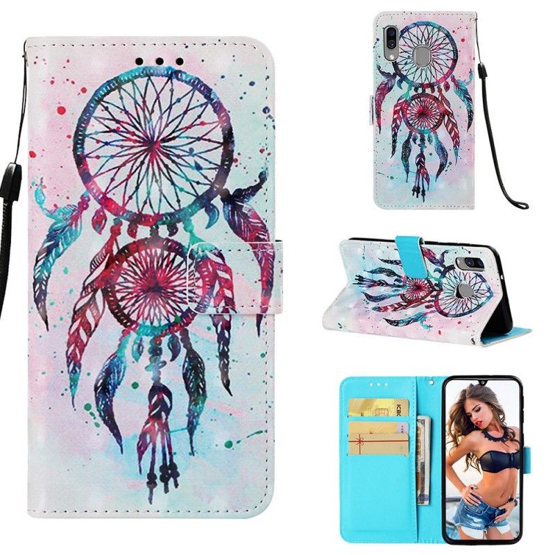 Leren Hoesje voor Samsung Galaxy A40 Rode Dromenvanger