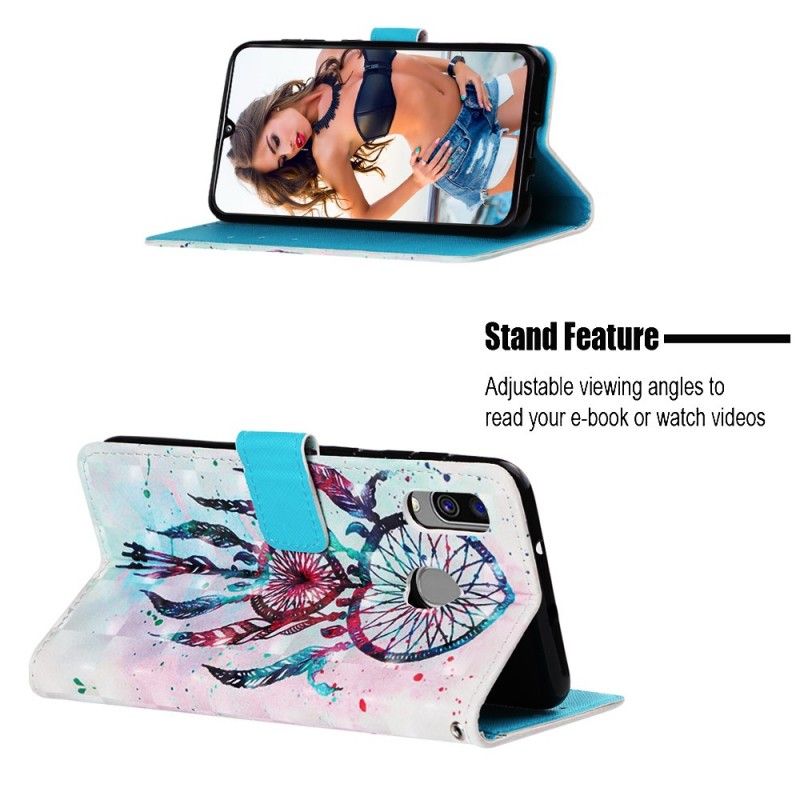 Leren Hoesje voor Samsung Galaxy A40 Rode Dromenvanger