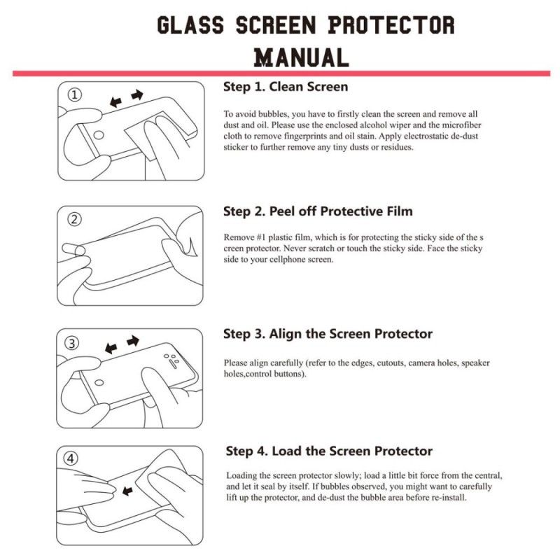 Bescherming Van Gehard Glas Samsung Galaxy Note 8 Wit Zwart