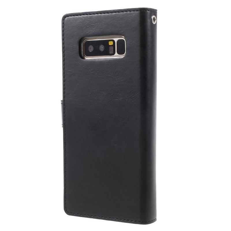 Cover Folio-hoesje Samsung Galaxy Note 8 Zwart Telefoonhoesje Kwikgospery Kunstleer