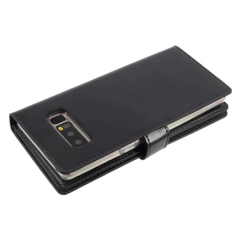 Cover Folio-hoesje Samsung Galaxy Note 8 Zwart Telefoonhoesje Kwikgospery Kunstleer