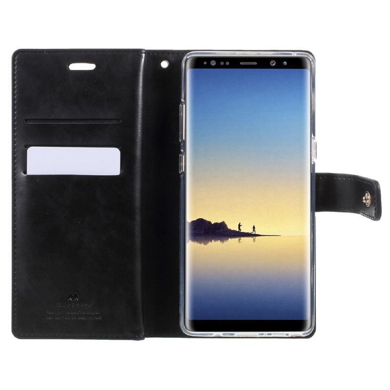 Cover Folio-hoesje Samsung Galaxy Note 8 Zwart Telefoonhoesje Kwikgospery Kunstleer