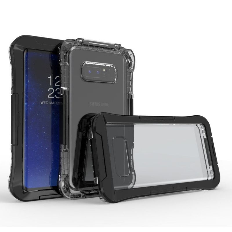 Cover Hoesje Samsung Galaxy Note 8 Rood Zwart Telefoonhoesje Waterdicht 6M