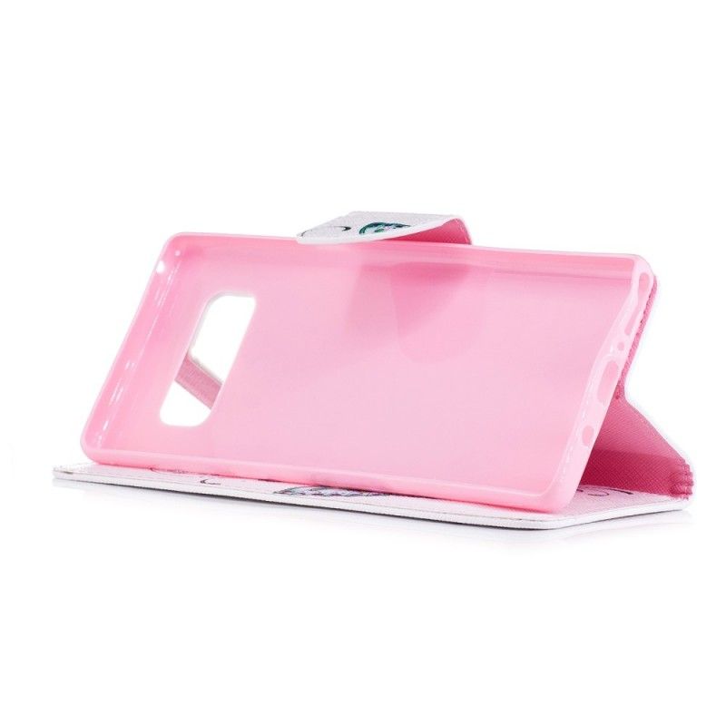 Flip Case Leren Samsung Galaxy Note 8 Prachtige Vlinders
