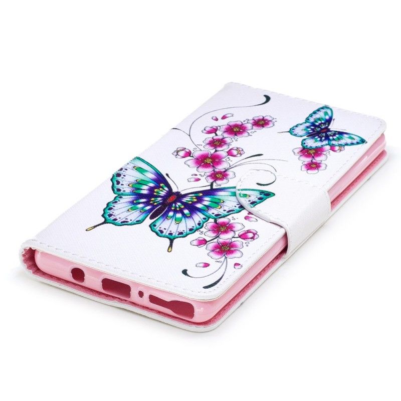 Flip Case Leren Samsung Galaxy Note 8 Prachtige Vlinders