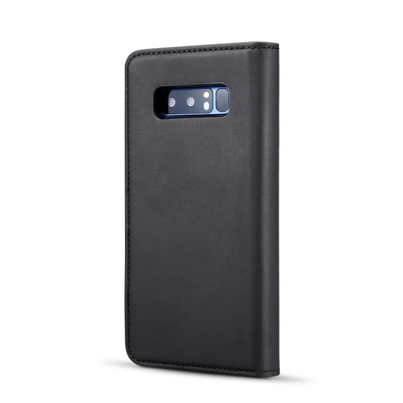 Flip Case Leren Samsung Galaxy Note 8 Rood Zwart Dg. Afneembare Case