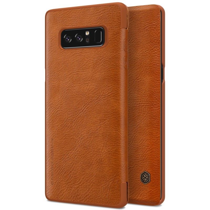 Folio-hoesje Samsung Galaxy Note 8 Zwart Telefoonhoesje Nillkin Qin-Reeks