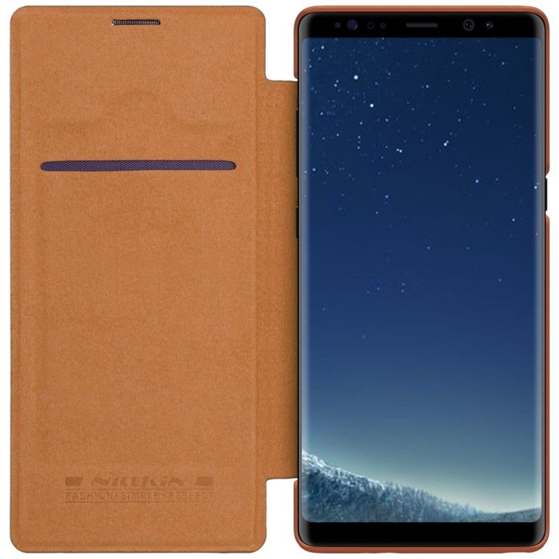 Folio-hoesje Samsung Galaxy Note 8 Zwart Telefoonhoesje Nillkin Qin-Reeks