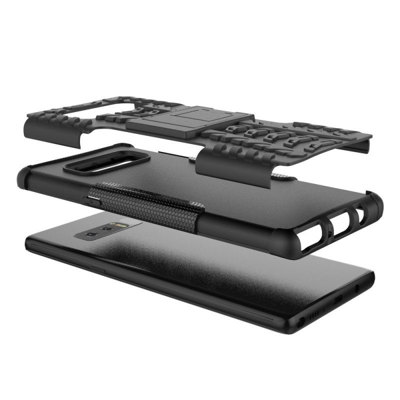 Hoesje Samsung Galaxy Note 8 Wit Zwart Ultrabestendige Plus
