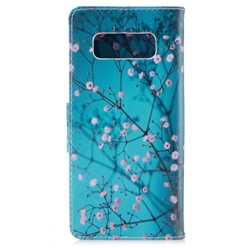 Leren Hoesje Samsung Galaxy Note 8 Bloeiende Boom