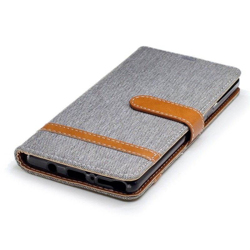 Leren Hoesje Samsung Galaxy Note 8 Grijs Stof En Leereffect