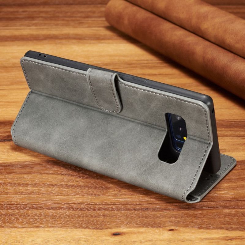 Leren Hoesje voor Samsung Galaxy Note 8 Grijs Zwart Retro Dg.Ming