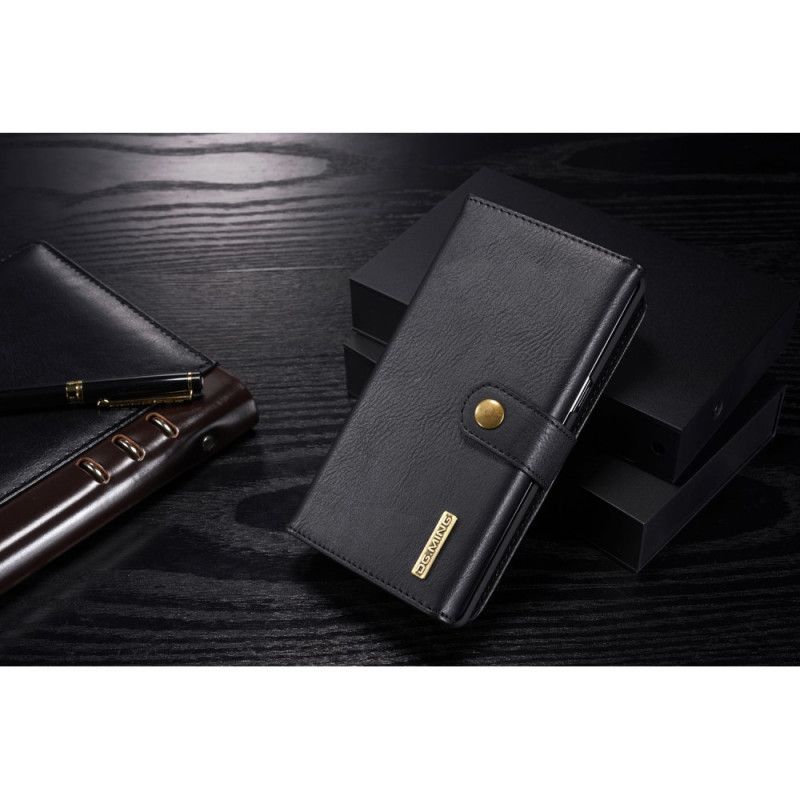 Leren Hoesje voor Samsung Galaxy Note 8 Koffie Zwart Dg.Ming Afneembaar