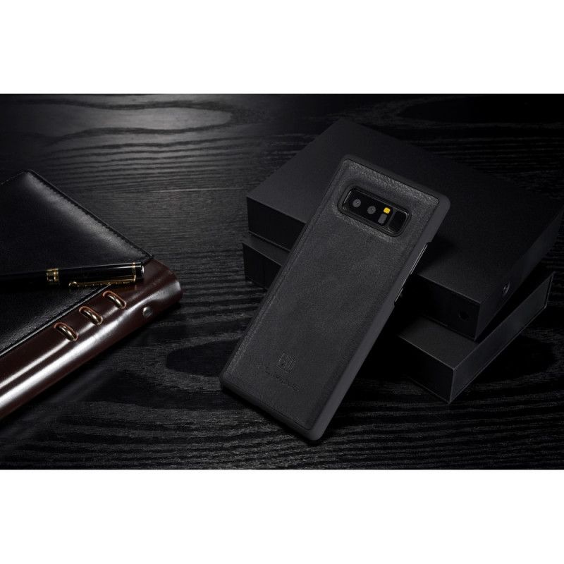 Leren Hoesje voor Samsung Galaxy Note 8 Koffie Zwart Dg.Ming Afneembaar