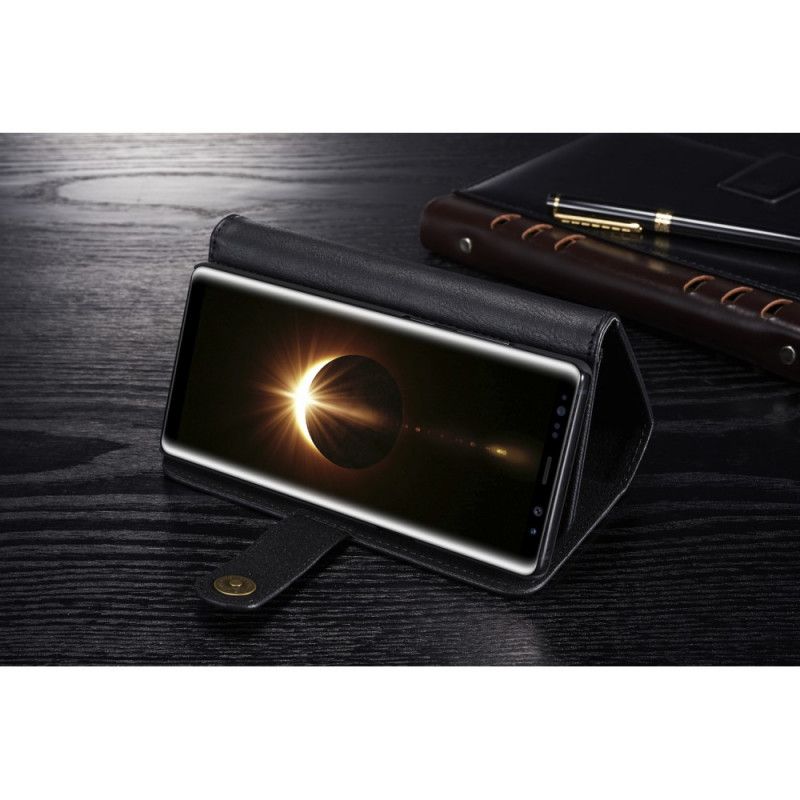 Leren Hoesje voor Samsung Galaxy Note 8 Koffie Zwart Dg.Ming Afneembaar