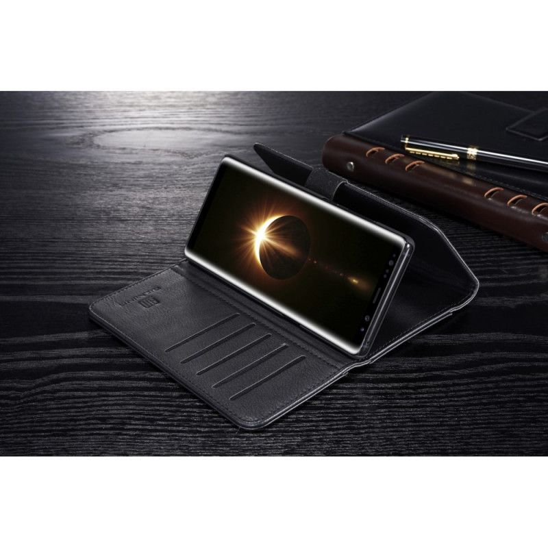 Leren Hoesje voor Samsung Galaxy Note 8 Koffie Zwart Dg.Ming Afneembaar