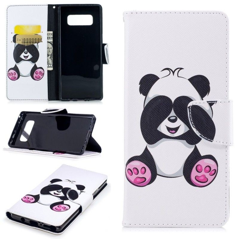 Leren Hoesje voor Samsung Galaxy Note 8 Leuke Panda