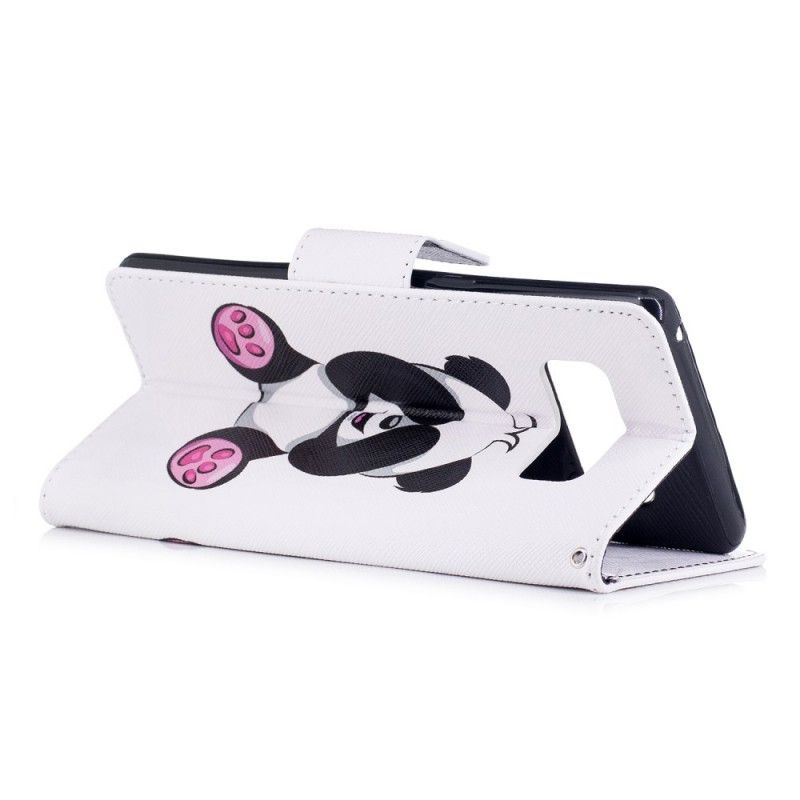 Leren Hoesje voor Samsung Galaxy Note 8 Leuke Panda