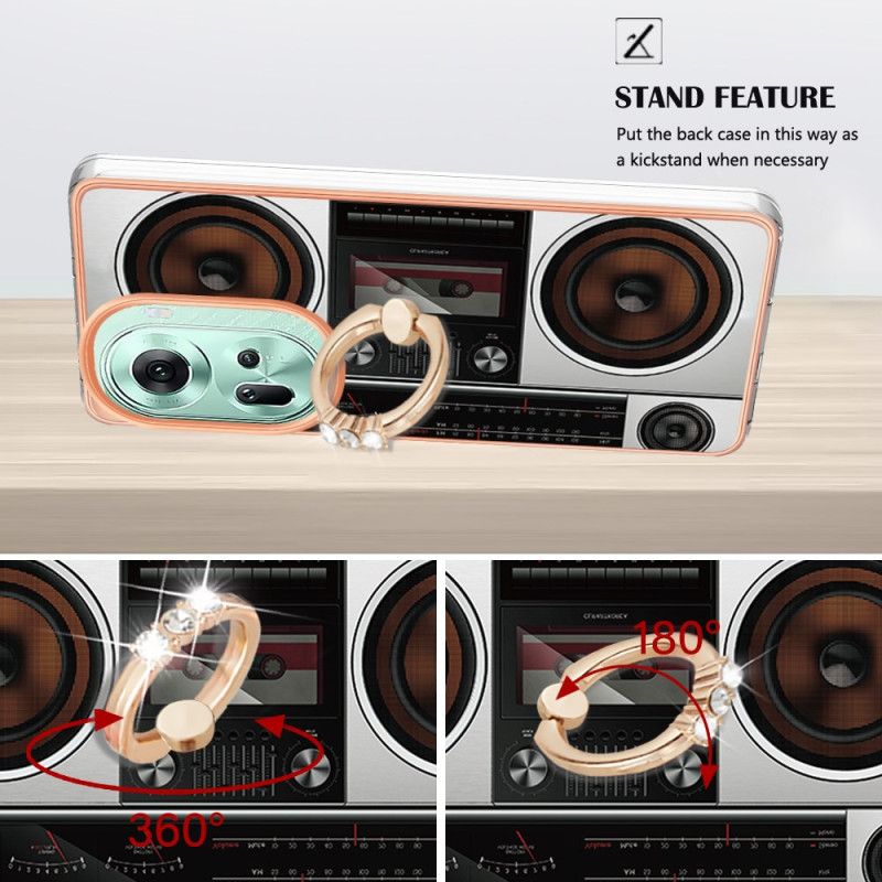 Hoesje Oppo Reno 11 5g Radio-ondersteuningsring Bescherming Hoesje