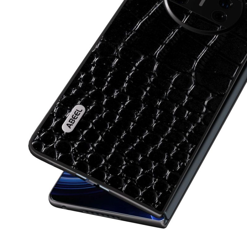 Cover Hoesje Huawei Mate X3 Telefoonhoesje Echt Krokodillenleerstijl Abeel