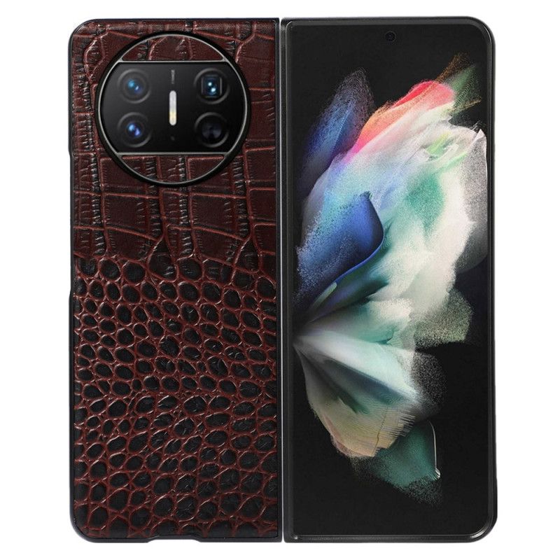 Hoesje Huawei Mate X3 Echt Krokodillenleerstijl Bescherming Hoesje