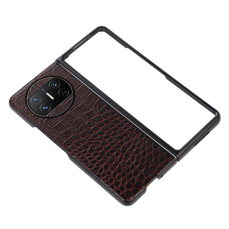 Hoesje Huawei Mate X3 Echt Krokodillenleerstijl Bescherming Hoesje