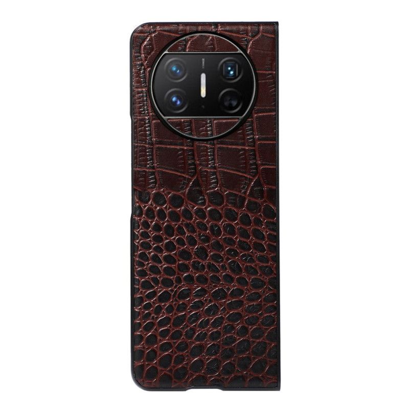 Hoesje Huawei Mate X3 Echt Krokodillenleerstijl Bescherming Hoesje