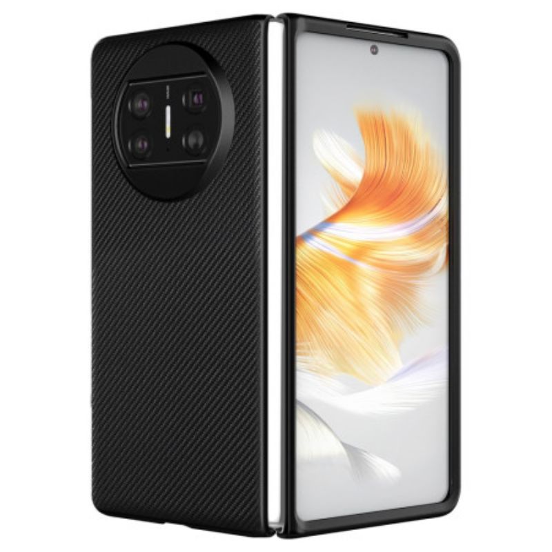 Hoesje Huawei Mate X3 Geweven Leerstijl
