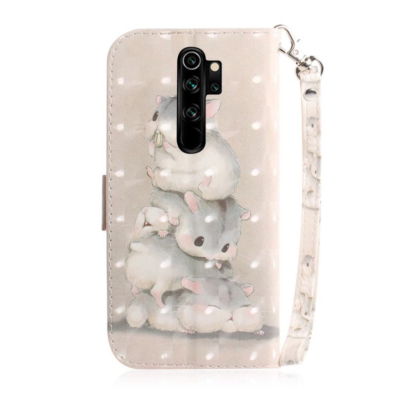 Cover Folio-hoesje Xiaomi Redmi Note 8 Pro Telefoonhoesje Stringhamsters